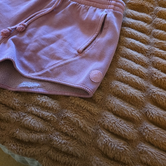 PINK NWOT Ribbed Drawstring Shorts - Picture 4 of 4